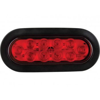 Tow Rite RT1530LED – Ensemble d'éclairage rouge ovale 6,5 po x 2,25 po