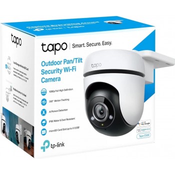 TP-Link Tapo C500 Caméra de sécurité filaire d'extérieur 1080p Pan/Tilt Wi-Fi, couverture visuelle à 360°