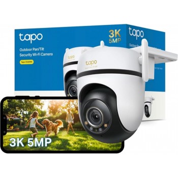 TP-Link Tapo 3K 5MP Caméra de sécurité filaire extérieure Wi-Fi panoramique/inclinable C530WS