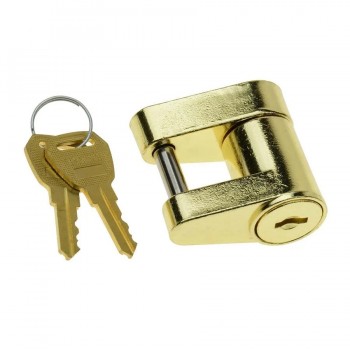 Trailer Coupler Lock - Brass - 2 keys - 6.4 mm (1/4 in.)