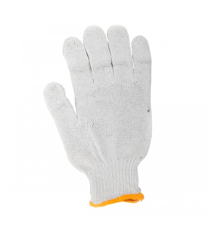 TWXpert Knitted Poly/Cotton Gloves White With Black PVC Dots (M)