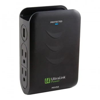 UltraLink Adaptateur mural à 4 prises et 2 ports USB - 450 joules - 15 A - Noir