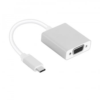 Adaptateur USB-C mâle à VGA femelle HD - Blanc