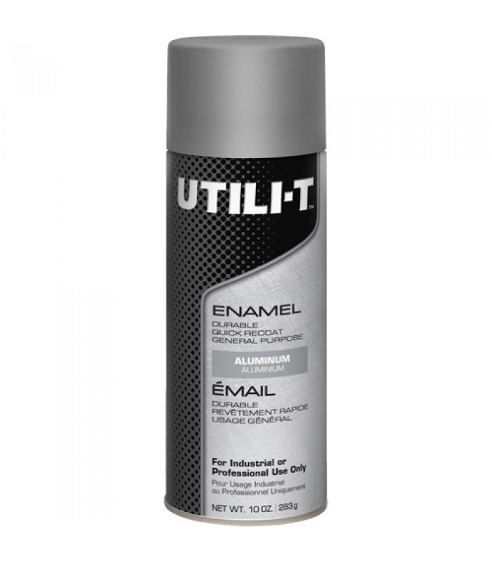 UTILI-T General Purpose Enamel Spray Paint, Aluminum, Gloss, 10 oz./283 g, Aerosol Can