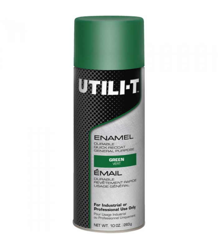 UTILI-T General Purpose Enamel Spray Paint, Green, Gloss, 10 oz./283 g, Aerosol Can