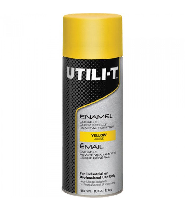 UTILI-T General Purpose Enamel Spray Paint, Yellow, Gloss, 10 oz./283 g, Aerosol Can