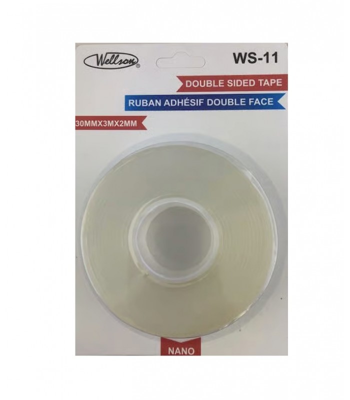 Wellson Ruban adhésif double face 30 mm x 3 m x 2 mm
