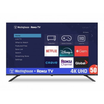 Westinghouse 50 po. Téléviseur Intelligent 4K UHD Roku  - Recertifié