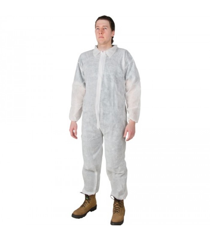 Zenith Coveralls, Medium, White, Polypropylene