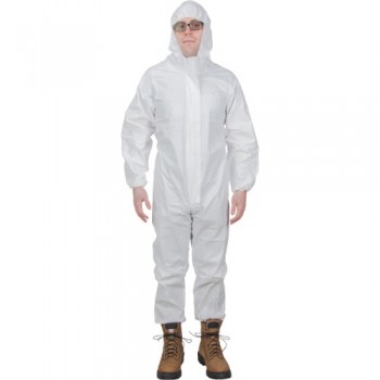 Zenith Combinaisons à capuchon de première qualité, 2T-Grand, Blanc, Microporeux