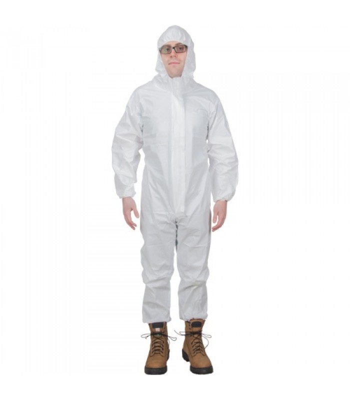 Zenith Premium Hooded Coveralls, X-Large, White, Microporous