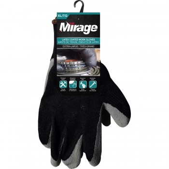 Mirage - Gants Travail Enduit Latex Noir TG