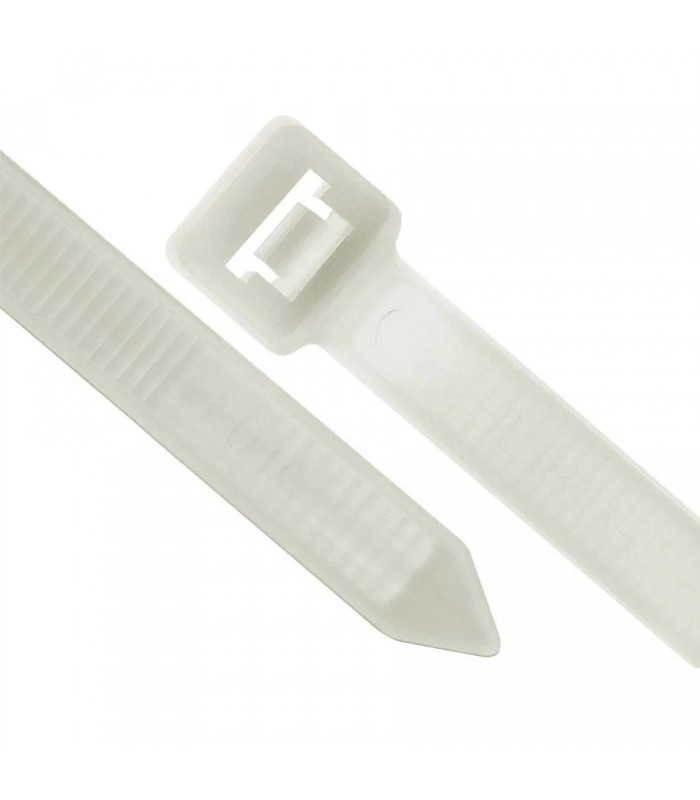 Attache autobloquante en nylon de 36 po. - Blanc - Paquet de 15