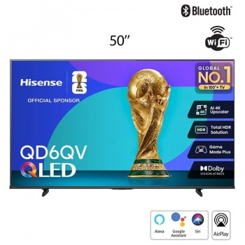 Téléviseur intelligent QLED HISENSE 50QD6QV - 4K UHD - 50 po - Recertifié