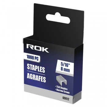 ROK Agrafes 5/16 po / 8 mm - 1000 Pièces
