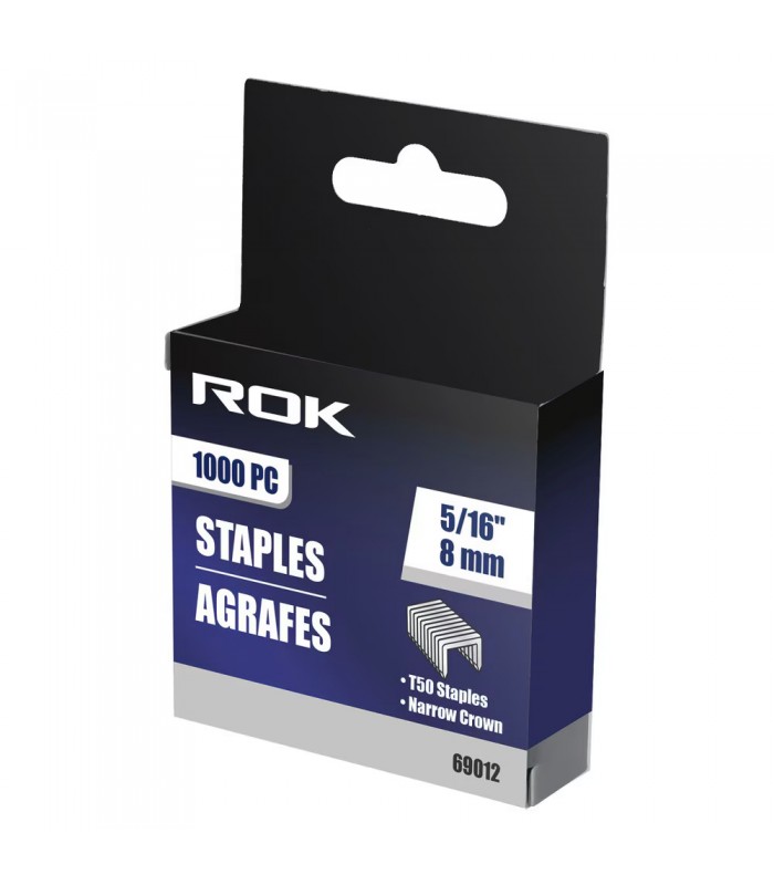 ROK Agrafes 5/16 po / 8 mm - 1000 Pièces