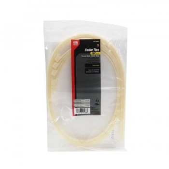 Attache autobloquante robuste en nylon - 36 po. - Transparent - Paquet de 5