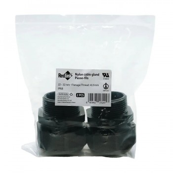 RedLink Presse-étoupe en nylon pour câbles de 22 à 32 mm - IP68 - Paquet de 2