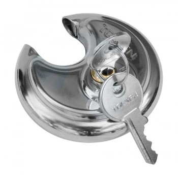 Cadenas rond TOLSEN en acier inoxydable avec 2 clés - 70 mm