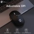 R8 G506 – Souris sans fil double mode 2,4 GHz et Bluetooth, batterie rechargeable – noire