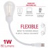 RCA Ampoule DEL vintage flexible alimentée par USB