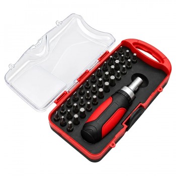 AddTools Ensemble de tournevis à cliquet magnétique avec 36 embouts - 37 pièces