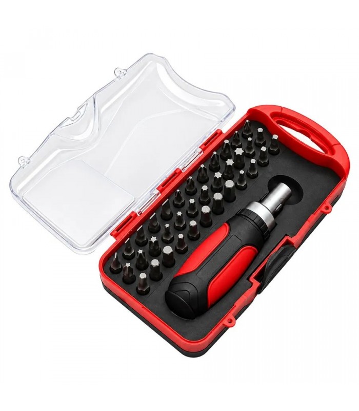 AddTools Ensemble de tournevis à cliquet magnétique avec 36 embouts - 37 pièces