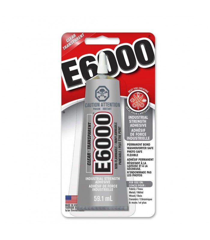 E6000 Colle transparente pour loisirs créatifs 59,1 ml E6000 Colle transparente pour loisirs créatifs 59,1 ml