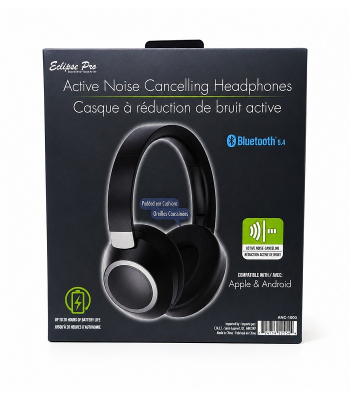 Casque Eclipse Pro à Réduction de Bruit Active – Bluetooth 5.4
