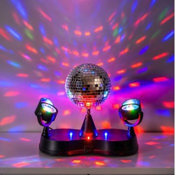 Eclipse Pro Haut-Parleur Bluetooth Boule Disco à Miroir Rotatif