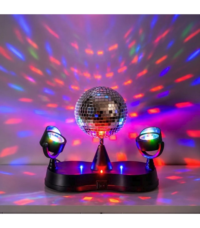 Eclipse Pro Haut-Parleur Bluetooth Boule Disco à Miroir Rotatif