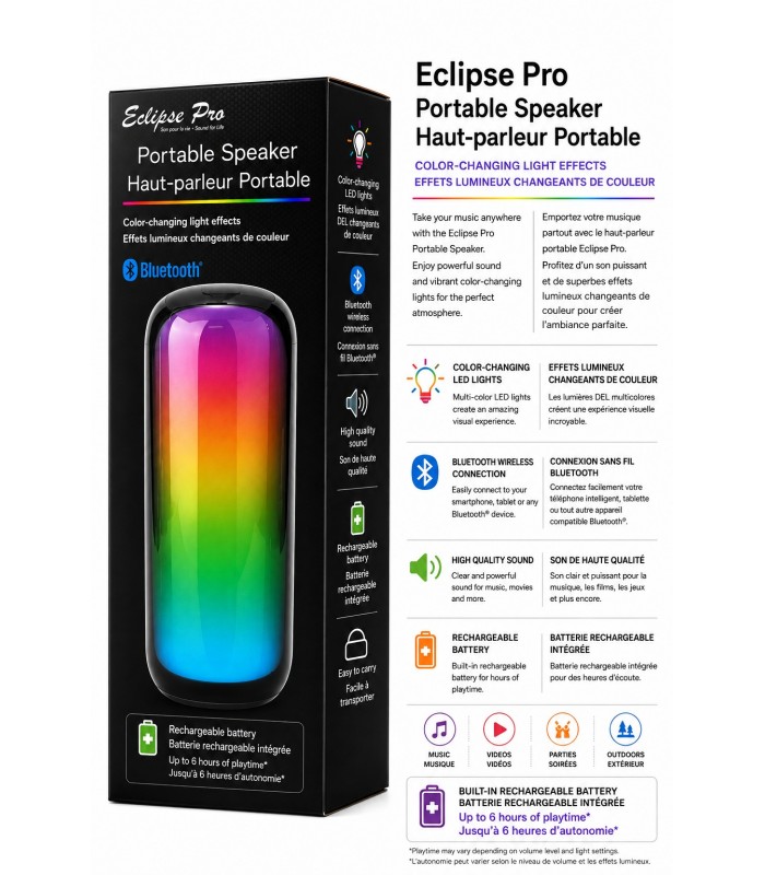Eclipse Pro – Haut-parleur portable avec Radio FM