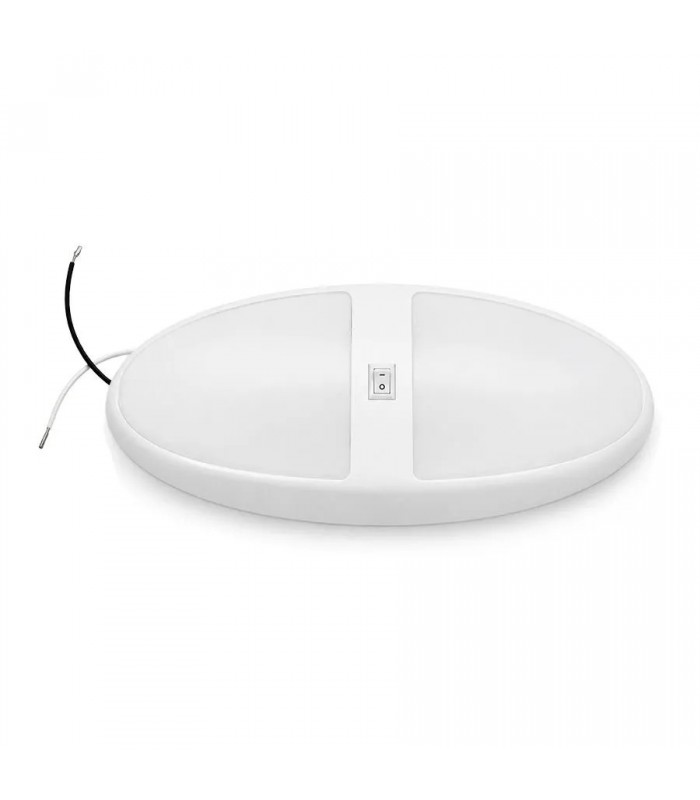 Plafonnier DEL câblé FACON pour VR avec interrupteur - 12 V - Blanc