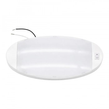 Plafonnier DEL FACON 36905 câblé avec interrupteur - 12 V - 7 W - Blanc