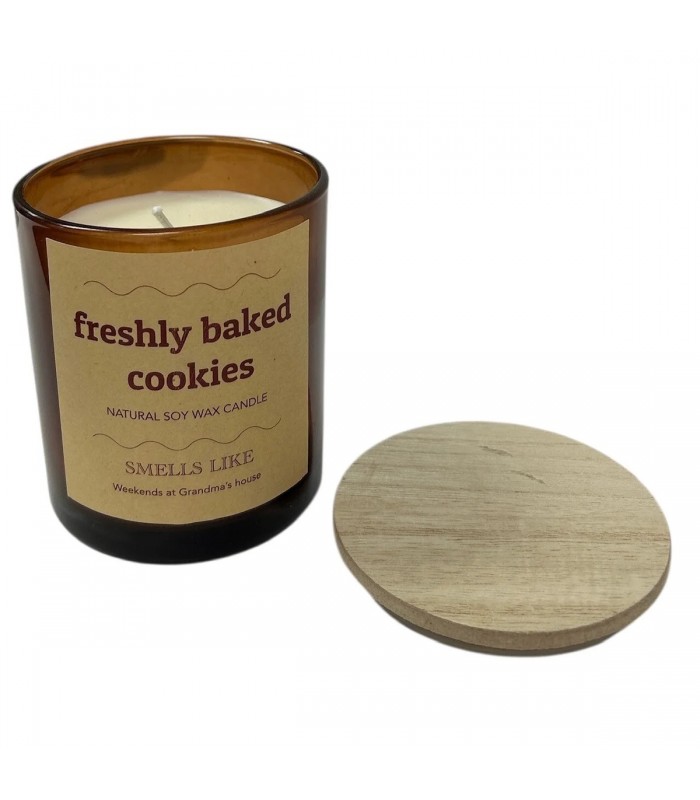 Bougie Parfumée Biscuits fraîchement cuits – Cire de Soja Naturelle Bougie Parfumée Biscuits fraîchement cuits – Cire de Soja Naturelle