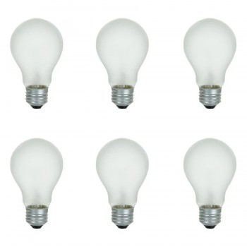 Globe Ampoule incandescente graduelle A19 - 130V - 100W - E26 - Givrée - Pqt de 6