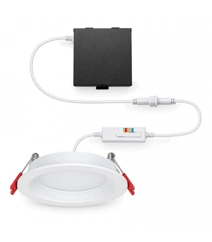 Luminaire encastré DEL GLOBE - 4 po - 9 W - TCC ajustable - Blanc