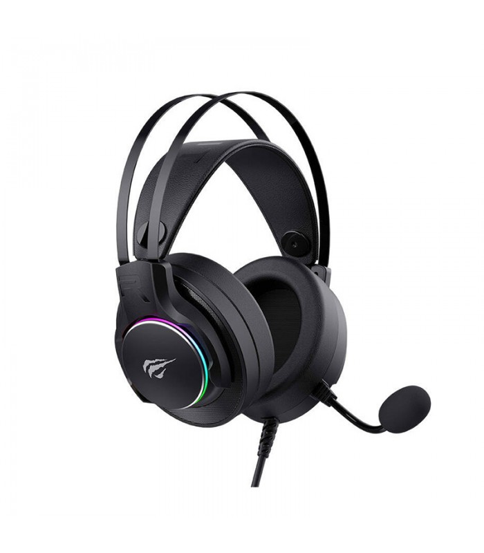 Havit Casque d’écoute de jeu H2007U filaire USB 7.1 avec éclairage RGB et microphone – Noir Havit Casque d’écoute de jeu H2007U filaire USB 7.1 avec éclairage RGB et microphone – Noir
