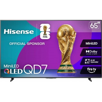 Hisense Téléviseur intelligent Fire TV classe QD7 Mini-LED 4K UHD 65 po. - Recertifié