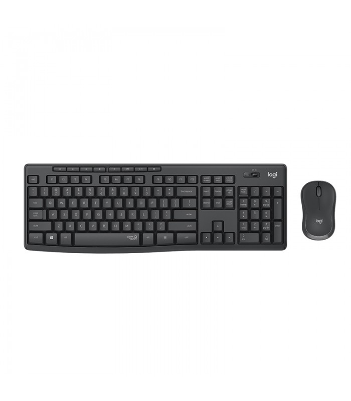 Logitech MK295 Ensemble clavier et souris sans fil avec technologie SilentTouch, pavé numérique complet, suivi optique avancé – Graphite (Remis à neuf)