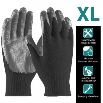 Mirage - Gants Travail Enduit Latex Noir TG