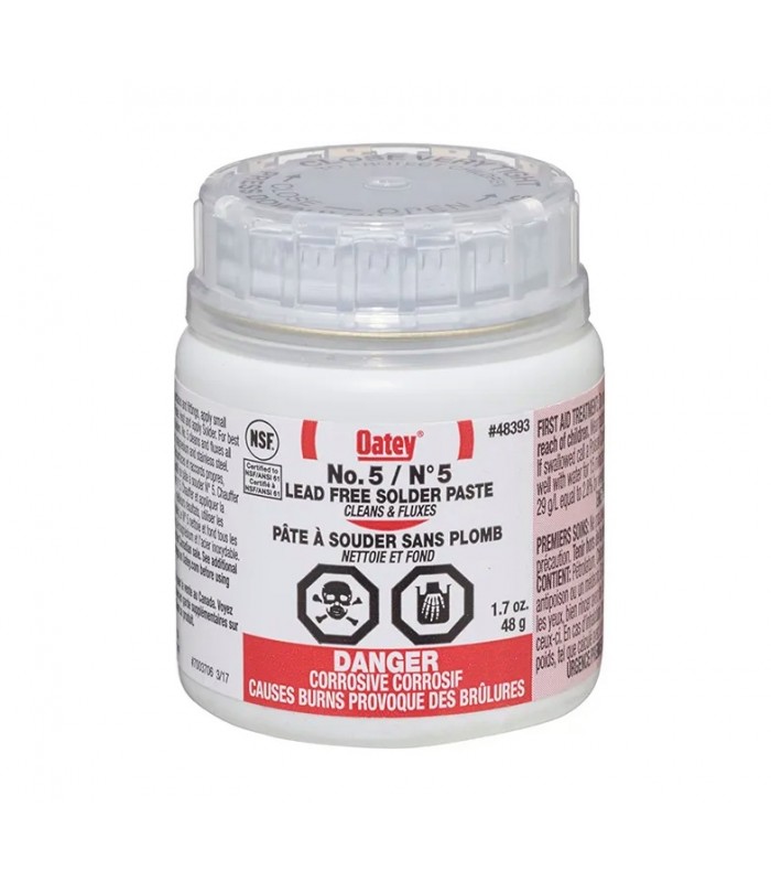 Oatey No. 5 – Pâte à souder sans plomb – 48 g