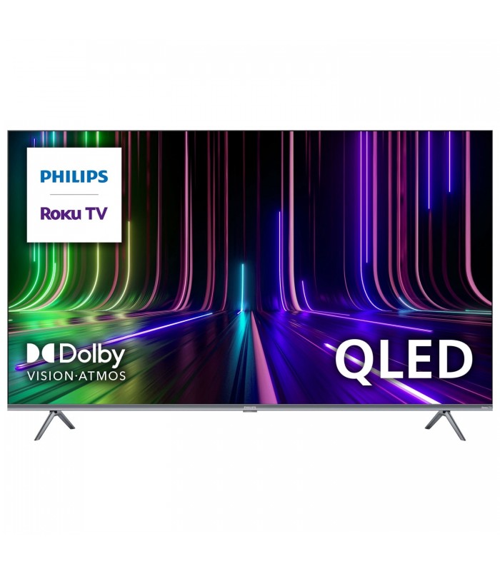 Philips Téléviseur intelligent Roku QLED 55 po 4K UHD HDR, Dolby Vision, Télécommande vocale, 60 Hz – Recertifié