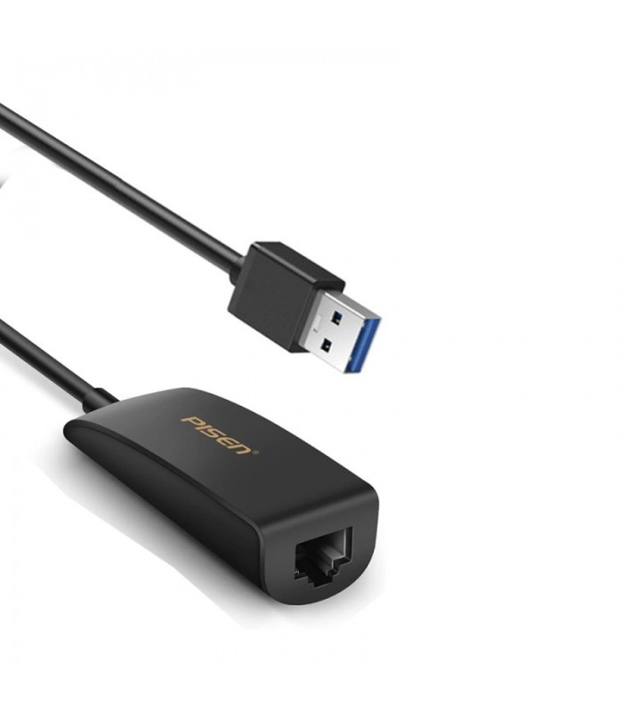 Pisen TS-E101 Adaptateur Ethernet Gigabit USB 3.0 – Noir