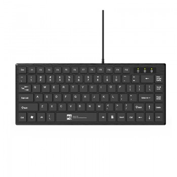 R8 1812 Clavier USB filaire compact ultra-mince à 83 touches – Noir