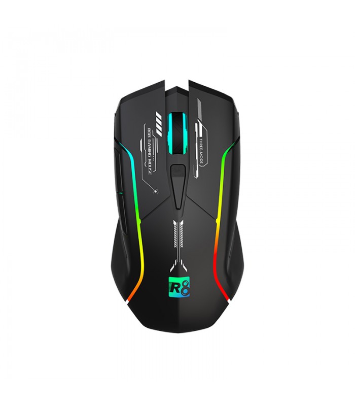 R8 G315 – Souris sans fil triple mode 2,4 GHz + Bluetooth + USB-C – Noire
