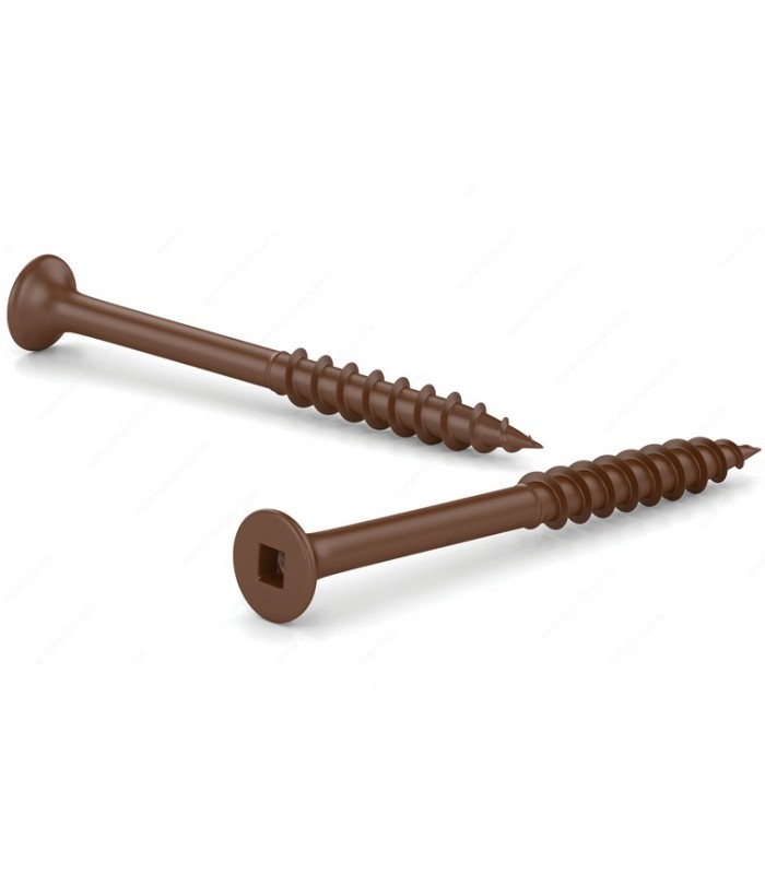 Reliable Vis à bois traité #10 × 4 po. Brun – 100 unités