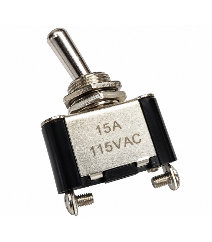 Interrupteur à levier SPST marche-arrêt, 15 A, 115 V CA, trou de 12 mm