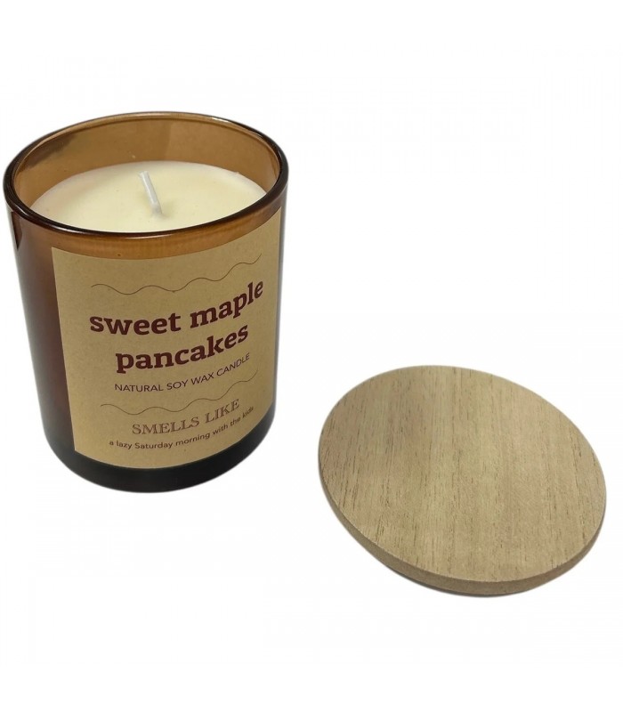 Bougie Parfumée Crêpes sucrées à l'érable – Cire de Soja Naturelle