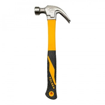 Marteau à panne fendue TOLSEN avec manche en fibre de verre - 16 oz